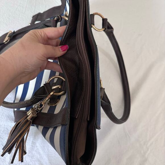 Bulldog Conceal Carry Tote Style Purse w/ Holster for Small Guns, Navy #BDP-050 - Picture 3 of 6